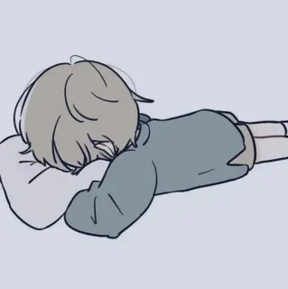 😑 dormir, fatigué, paresseux, animé, manga telegram sticker