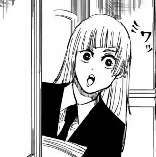 🗿 ミワッ Anime, Manga, Portrait, Fille, Choquée, Expression telegram sticker