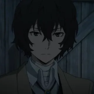 🧱 Osamu Dazai Bungo Stray Dogs Anime, Personaggio, Dazai, Bungo Stray Dogs, Ritratto, Animazione telegram sticker