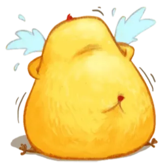 🐥 ayam, lucu, kuning, sayap, kartun, hewan telegram sticker