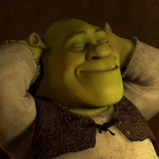 🙂 Shrek ยักษ์, สีเขียว, ดรีมเวิร์คส, การ์ตูน, ภาพยนตร์, แอนิเมชั่น telegram sticker
