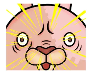😡 Мультфильм, Животное, Сюрприз, Шок, Выражение, Милый telegram sticker