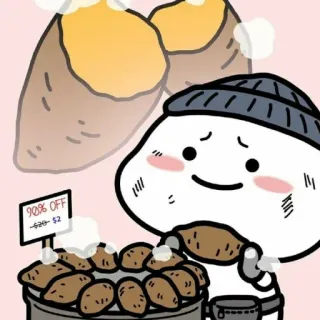 🍔 90% OFF
-$20-$2 Essen, Süßkartoffel, Sale, Rabatt, Cartoon telegram sticker