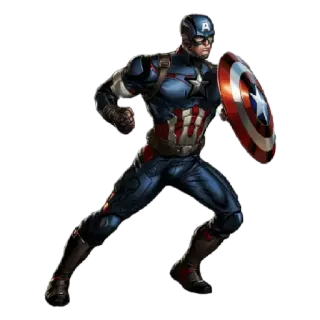😎 Captain America Captain America, Marvel, super-héros, comics, bouclier, patriotique telegram sticker