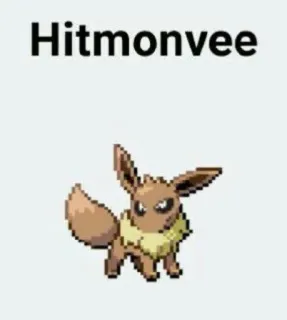 🆘 Eevee Hitmonvee pokemon, eevee, hitmonlee, hitmonchan, crossover telegram sticker