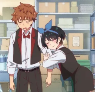 🤗 Ruka Sarashina Rent-A-Girlfriend anime, romance, cartoon, kawaii, love, rent a girlfriend, couple telegram sticker