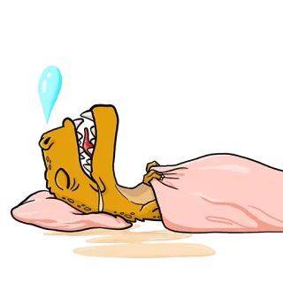 😪 Dinosaurier, schlafend, Cartoon, Tier, Reptil whatsapp sticker