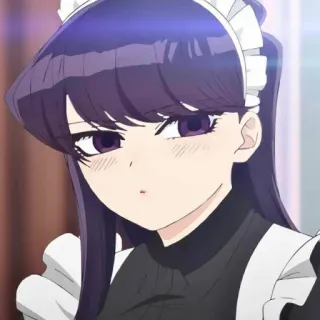 😶 Komi Shouko Komi Can't Communicate 애니메이션, 메이드, 귀여운, 코미 양은 커뮤증입니다, 코미 양은 커뮤증입니다 telegram sticker