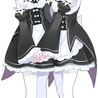 🍑 Rem Re:Zero Anime, Maid, Waifu, Mignon, Kawaii telegram sticker