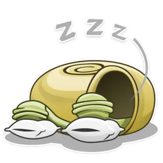 💤 ZZZ dormir, escargot, zzz, fatigué, sieste, oreiller telegram sticker