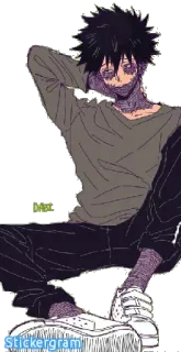 😌 Dabi My Hero Academia Stickergram Аниме, Даби, Моя геройская академия, Злодей, Персонаж whatsapp sticker