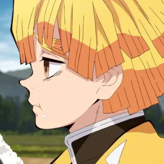 🌻 Zenitsu Agatsuma Demon Slayer Аниме, Клинок, рассекающий демонов, Зеницу Агацума, Персонаж, Манга telegram sticker