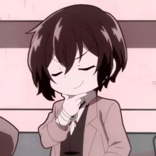 🍭 Osamu Dazai Bungou Stray Dogs Anime, Manga, Bungou Stray Dogs, Osamu Dazai, Chibi, Personaggio, Cartone animato whatsapp sticker