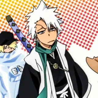 😑 Toshiro Hitsugaya Bleach anime, manga, captain, soul reaper, zanpakuto telegram sticker