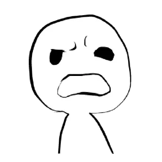 〰 expression, en colère, frustré, énervé telegram sticker