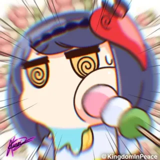 🧬 @KingdomInPeace Anime, Cartoni animati, Cibo, Kawaii, Carino, Dango, Chibi telegram sticker