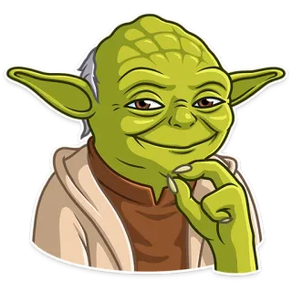 😏 Yoda Star Wars Yoda, Star Wars, Jedi, sticker, smug, character telegram sticker