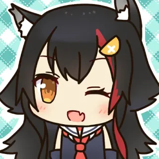 🌲 Anime, Kawaii, Charakter, Süß, Zeichnung, Clipart, Manga, Tierohren telegram sticker