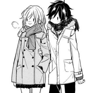 ♠️ Anime, Mangá, Casal, Inverno, Cachecol, Fofo telegram sticker