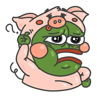 😺 Pepe the Frog 페페, 개구리, 돼지, 만화, 인터넷 밈, 밈 telegram sticker