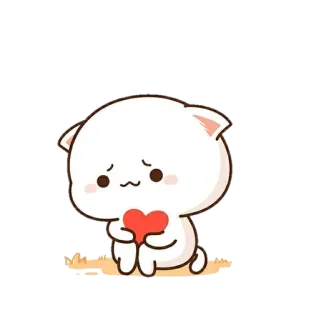 💈 süß, Katze, Herz, Liebe, traurig telegram sticker