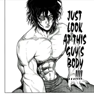 🥊 JUST LOOK AT THIS GUY'S BODY!!!!! Anime, Mangá, Musculoso, Homem, Musculação telegram sticker