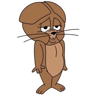 🫠 Cartone animato, Animale, Triste, Cane, Marrone telegram sticker
