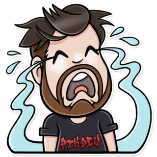 😭 ptkdev Мультфильм, Плачущий, Грустный, Эмоция, ptkdev telegram sticker