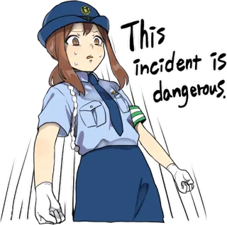 Police Girlfriend ENG :: @line_stickers telegram stickers