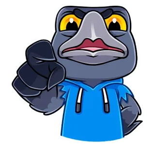 😡 Krähe, Cartoon, Sticker, Vogel, Anstößig telegram sticker