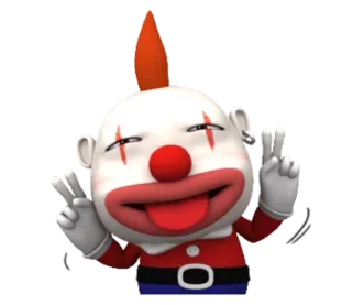 😋 клоун, мультфильм, счастливый, смешной, милый telegram sticker