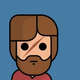 🗡 personnage, avatar, illustration, dessin animé, barbe, cicatrice telegram sticker
