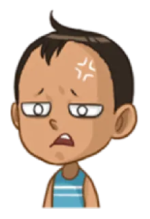 😒 Desenho animado, Bravo, Emoção, Personagem, Expressão telegram sticker