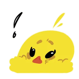 😨 kurczak, ptak, zwierzę, słodki, żółty, kreskówka telegram sticker