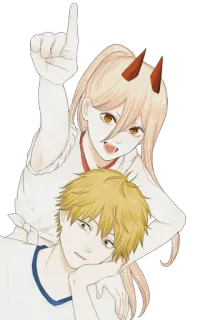 😸 Denji Chainsaw Man anime, manga, chainsaw man, denji, power telegram sticker