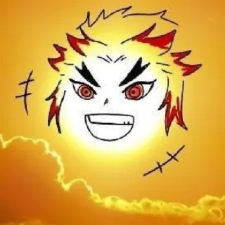 🌞 Kyojuro Rengoku Demon Slayer anime, demon slayer, rengoku, sol, kyojuro, hashira das chamas telegram sticker