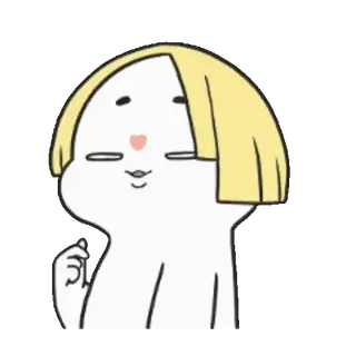 😘 cartone animato, personaggio, biondo, che fa l'occhiolino, carino, emoji, adesivo, design piatto telegram sticker