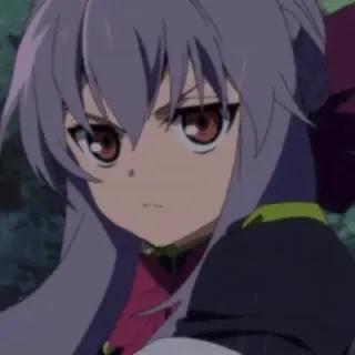 ♟ Anime, Mädchen, Wütend, Ernst, Graue Haare telegram sticker