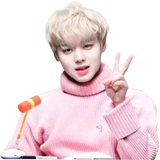✌️ K-pop, Айдол, Милый, Знак мира whatsapp sticker