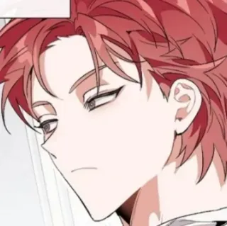 🥀 Anime, Manga, Personaje, Retrato, pelo rojo, Arte telegram sticker