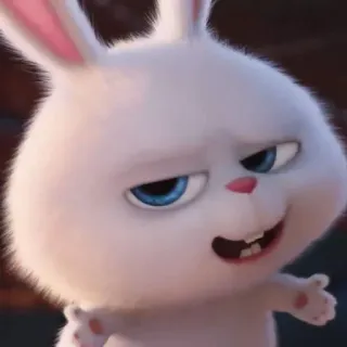 🐰 Snowball The Secret Life of Pets rabbit, bunny, snowball, the secret life of pets, cute, animal, pet telegram sticker