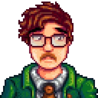 🍺 Harvey Stardew Valley Harvey, Stardew Valley, Videojuego, Pixel art, Personaje telegram sticker