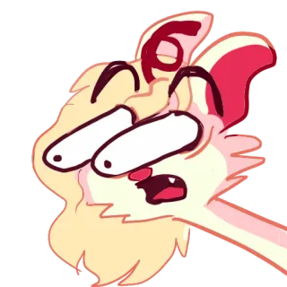 😧 Desenho animado, Animal, Expressão, Engraçado, Sticker, Personagem, Ilustração whatsapp sticker