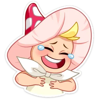 😃 Эмодзи, Стикер, Смех, Веселый, Плакать, Гриб, Растение, Мультфильм telegram sticker