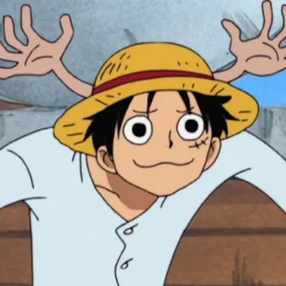 🙂 Monkey D. Luffy One Piece Аниме, Манки Д. Луффи, Ван Пис, Соломенная шляпа telegram sticker