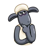 🤔 Shaun the Sheep pecora, pensare, cartoni animati, animale, shaun, animato, personaggio whatsapp sticker