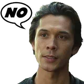 👎 NO no, rechazo, negación, retrato, hombre telegram sticker