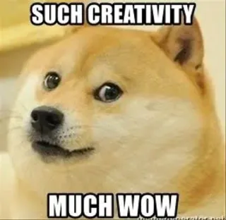 🤯 Doge Doge Meme SUCH CREATIVITY MUCH WOW telegram sticker