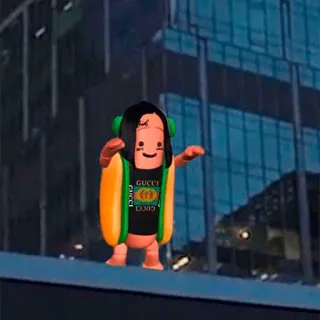 😎 cachorro quente, Gucci, desenho animado, adesivo telegram sticker