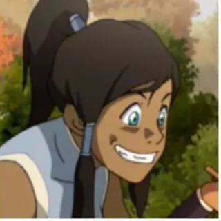 😖 Korra Avatar: The Legend of Korra avatar, korra, la légende de korra, nickelodeon, animé, dessin animé telegram sticker